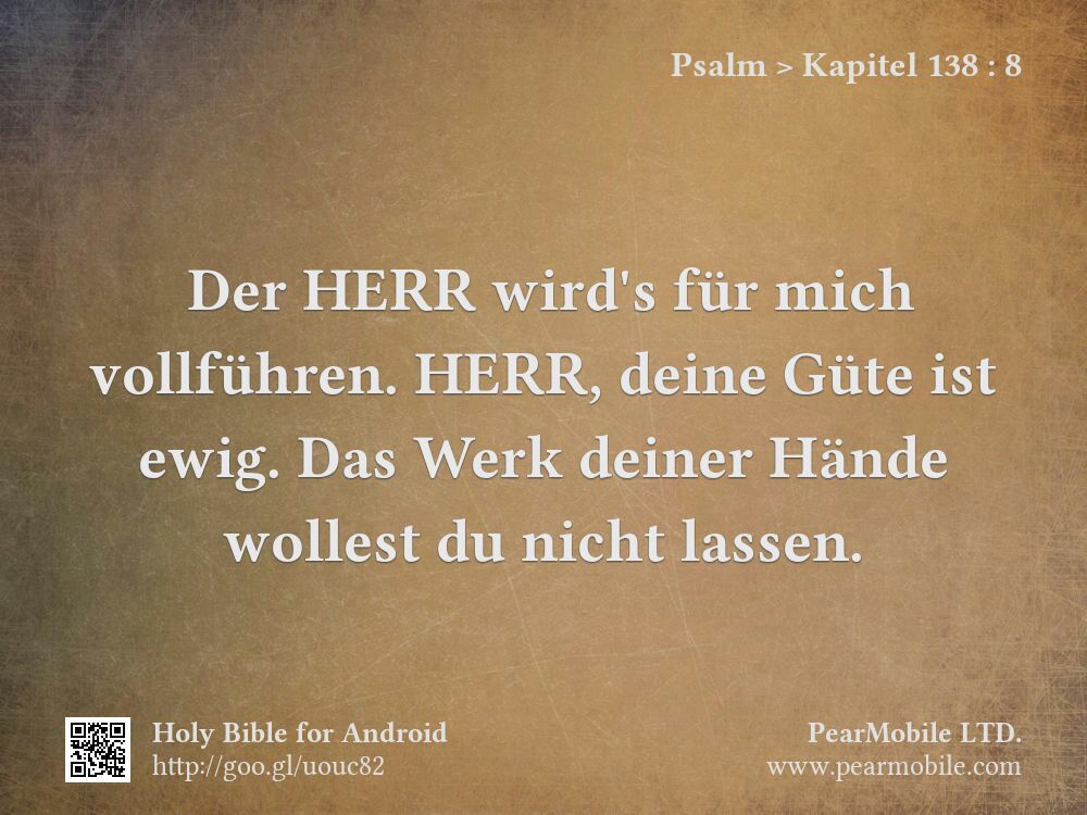 Psalm, Kapitel 138:8